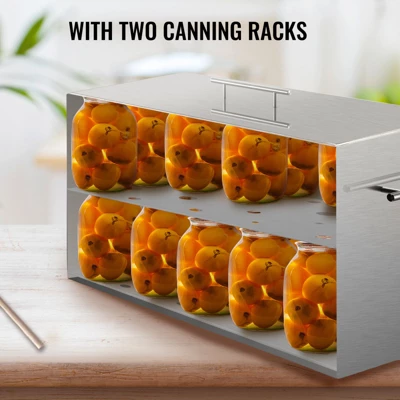 VEVOR Water Bath Canner, 15 Quart Stove Top Canner Pot, Boiling Water Canners With 2 Canning Racks, 304 Food Grade Stainless Steel Stock Pot, Silver 2 VEVOR Water Bath Canner, 15 Quart Stove Top Canner Pot, Boiling Water Canners With 2 Canning Racks, 304 Food Grade Stainless Steel Stock Pot, Silver - Image 2