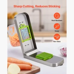VEVOR Vegetable Chopper, Food Veggie Cutter With 3 Stainless Steel Blades, Onion Slicer With Container, Silver 10 VEVOR Vegetable Chopper, Food Veggie Cutter With 3 Stainless Steel Blades, Onion Slicer With Container, Silver -Aesthtic Interiors GUEST aef6f02f 5c69 4768 9a9f 12ecbc97e1b5