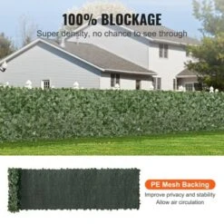 VEVOR Ivy Privacy Fence, 39 X 198in Artificial Green Wall Screen, Greenery Ivy Fence With Mesh Cloth Backing And Strengthened Joint 9 VEVOR Ivy Privacy Fence, 39 X 198in Artificial Green Wall Screen, Greenery Ivy Fence With Mesh Cloth Backing And Strengthened Joint -Aesthtic Interiors GUEST af17cfa1 502c 4711 941d 60dcc6ddc924