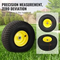 VEVOR Lawn Mower Tires With Rim, 15x6-6" Tubeless Tractor Tires, 2-Pack Tire And Wheel Assembly, S-Turf Pneumatic Tires, 3" Offset Hub, Black -Aesthtic Interiors GUEST af23c234 8a88 4ef2 aacb c827c24b0534