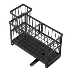 VEVOR Kitchen Sink Caddy Organizer, 2 Tier Sponge Holder For Kitchen Sink With High Brush Holder & Divider, Black -Aesthtic Interiors GUEST af328ff3 e40c 453e acef 9c2abd56a920