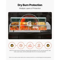 VEVOR Commercial Food Warmer, 1500W Electric Stainless Steel Steam Food Warmer With Glass Cover, 4-Pan Countertop Buffet Bain Marie, Silver 13 VEVOR Commercial Food Warmer, 1500W Electric Stainless Steel Steam Food Warmer With Glass Cover, 4-Pan Countertop Buffet Bain Marie, Silver -Aesthtic Interiors GUEST af66093f 94bb 44e0 b26e 848ac3a71112