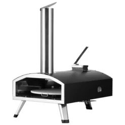 VEVOR Portable Outdoor Oven, 12-inch Pizza Oven, Pellet & Chips & Charcoal Tri-Fuel, Iron Spray Pizza Grill -Aesthtic Interiors GUEST af72d406 0ab5 4c81 b907 6787155a20a9