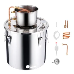 VEVOR Alcohol Still, 8 Gal / 30 L Stainless Steel Water Alcohol Distiller With Copper Coil, Home Brewing Refining Fermentation Kit, Silver 15 VEVOR Alcohol Still, 8 Gal / 30 L Stainless Steel Water Alcohol Distiller With Copper Coil, Home Brewing Refining Fermentation Kit, Silver -Aesthtic Interiors GUEST b0ddf5c1 7013 4dea 94a9 fae77f56d720