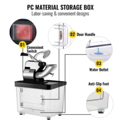 VEVOR 110V Commercial Ice Crusher 440LBS/H, ETL Approved 300W Electric Snow Cone Machine With Dual Blades, Stainless Steel Shaved Ice Machine, Black -Aesthtic Interiors GUEST b149f19b 2a6b 49ca a740 f585dc3daa37