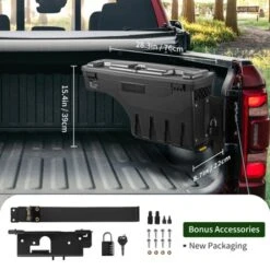 VEVOR Truck Bed Storage Box, Lockable Lid, Waterproof ABS Wheel Well Tool Box 6.6 Gal/20 L With Password Padlock, Compatible With Dodge Ram 1500 -Aesthtic Interiors GUEST b16d13b4 df5a 4291 b97c 1b8531692d29