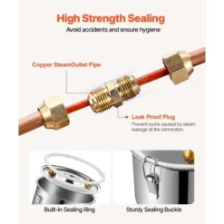 VEVOR Alcohol Still, 5 Gal / 19 L Stainless Steel Water Alcohol Distiller With Copper Coil, Home Brewing Refining Fermentation Kit, Silver 13 VEVOR Alcohol Still, 5 Gal / 19 L Stainless Steel Water Alcohol Distiller With Copper Coil, Home Brewing Refining Fermentation Kit, Silver -Aesthtic Interiors GUEST b193b834 d359 4728 863b cdcc3574e0c8