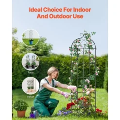 VEVOR Garden Trellis For Climbing Plants, 71 X 20 In, 4 Packs Rustproof Metal Garden Flower Trellis, Outdoor Climbing Rose Trellis Cucumbers Support -Aesthtic Interiors GUEST b2127b1a ea00 4353 a4cf 97188b727b28