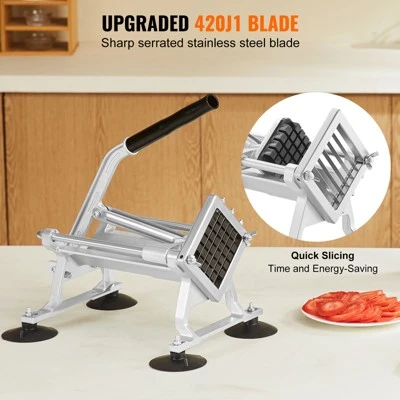 VEVOR Commercial Vegetable Slicer, 1/2 Inch Fruit Slicer, Stainless Steel And Aluminum Alloy Vegetable Cutter Slicer Machine, Manual Slicer 4 VEVOR Commercial Vegetable Slicer, 1/2 Inch Fruit Slicer, Stainless Steel And Aluminum Alloy Vegetable Cutter Slicer Machine, Manual Slicer - Image 4