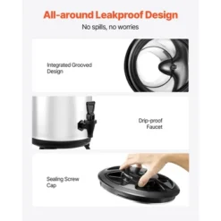 VEVOR Insulated Beverage Dispenser, 1.5 Gal/6L Stainless Steel Thermal Drink Server With Spigot & Temp Display, For Hot And Cold Drinks, Silver -Aesthtic Interiors GUEST b319b6c3 8a00 4bee 84e4 4345f6f447be