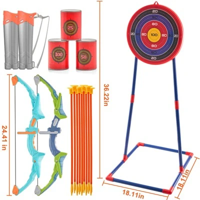 VEVOR Bow And Arrow Set For Kids, 2 Pack Archery Set With 20 Suction Cup Arrows, Standing Target, 2 Quivers, For Boys & Girls 6 7 8 9 10+ Year Old 7 VEVOR Bow And Arrow Set For Kids, 2 Pack Archery Set With 20 Suction Cup Arrows, Standing Target, 2 Quivers, For Boys & Girls 6 7 8 9 10+ Year Old - Image 7