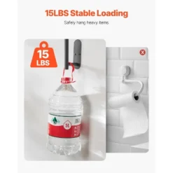 VEVOR Paper Towel Holder Under Cabinet, High-Quality Stainless Steel Paper Towel Holder, Self Adhesive Or Drilling Paper Towel Holder, Black -Aesthtic Interiors GUEST b3a9f158 8c28 4739 a570 dff9a9188477