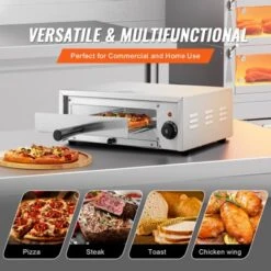 VEVOR Countertop Electric Pizza Oven, 12-inch, 1500W, 122-662℉ Temp Range, Stainless Steel Construction And Easy-to-Clean Crumb Tray 13 VEVOR Countertop Electric Pizza Oven, 12-inch, 1500W, 122-662℉ Temp Range, Stainless Steel Construction And Easy-to-Clean Crumb Tray -Aesthtic Interiors GUEST b3bc1e82 eae4 4885 a4da 0c7664b90d5c