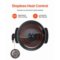 VEVOR Electric Hot Pot, 1360W 5 L Double-flavor Shabu Shabu Pot, Non-Stick Electric Cooker With Divider, Clear Glass Lid, Black 11 VEVOR Electric Hot Pot, 1360W 5 L Double-flavor Shabu Shabu Pot, Non-Stick Electric Cooker With Divider, Clear Glass Lid, Black -Aesthtic Interiors GUEST b3e180eb 73ee 4378 ba41 a0a71d25dcd9