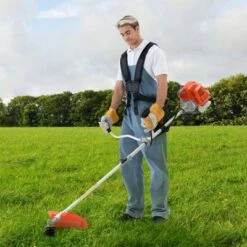 VEVOR String Trimmer, 51.7CC 2-Stroke, Gas Powered Weed Wacker, 16.9" Cordless Grass Trimmer, Multi-Functional Lawn Edger With Shoulder Strap