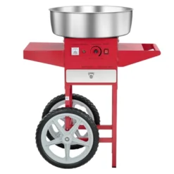 VEVOR Electric Cotton Candy Machine With Cart, 1000W Commercial Candy Floss Maker With 20.5 In Stainless Steel Bowl, Sugar Scoop, And Drawer, Red -Aesthtic Interiors GUEST b45ab634 04ae 44da b2af 1768c12ddb37