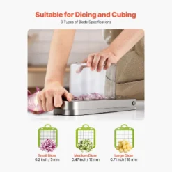 VEVOR Vegetable Chopper, Food Veggie Cutter With 3 Stainless Steel Blades, Onion Slicer With Container, Silver 11 VEVOR Vegetable Chopper, Food Veggie Cutter With 3 Stainless Steel Blades, Onion Slicer With Container, Silver -Aesthtic Interiors GUEST b486cded c366 458c 91ea 98e239f133de