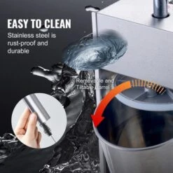 VEVOR Manual Sausage Stuffer, 10 L / 22 LBS Vertical Sausage Machine, Dual-Speed Meat Stuffer, Made Of Food-Grade 304 Stainless Steel, Silver -Aesthtic Interiors GUEST b48e16c5 fcfb 4d18 9a30 2b6a6c373a3b