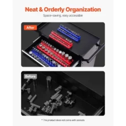 VEVOR Magnetic Socket Organizer Set, 4PCS Magnetic Socket Holder, 1/4'' & 3/8'' Metric SAE Socket Trays With Clear Labels, Hold Up To 108PCS Standard -Aesthtic Interiors GUEST b49193f9 9087 464a 9425 dd83b565f8c2