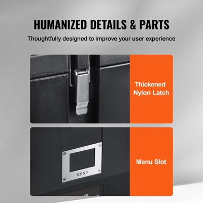 VEVOR Insulated Food Pan Carrier, 36Qt Capacity, Stackable Catering Hot Box With 3 Stainless Steel Pans, Top Load LLDPE Food Warmer, Black 6 VEVOR Insulated Food Pan Carrier, 36Qt Capacity, Stackable Catering Hot Box With 3 Stainless Steel Pans, Top Load LLDPE Food Warmer, Black - Image 6