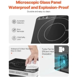 VEVOR Portable Induction Cooktop, 1800W Electric Induction Burner With 9 Temperature Settings, Countertop Induction Hot Plate With 4H Timer -Aesthtic Interiors GUEST b4f931db c669 4c14 89f5 a52c95fd5d24