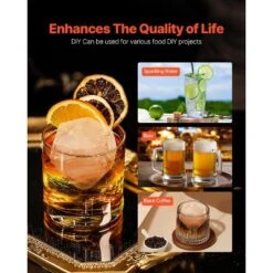 VEVOR Ice Diamond Press, 2.4" Ice Ball Maker, Aviation Aluminum Diamond Ice Ball Press Kit For Ice Diamond, Ice Press With Tong And Drip Tray -Aesthtic Interiors GUEST b59ec918 85cc 4bb6 adf9 5674be8f5cb4