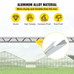 VEVOR Spring Wire And Lock Channel, 6.56ft Spring Lock & U-Channel Bundle, 50 Packs PE Coated Spring Wire & Aluminum Alloy Channel, Silver -Aesthtic Interiors GUEST b606229b b16b 450f bff5 75f5681b4a06 1