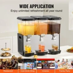 VEVOR Commercial Beverage Dispenser, 3 Tanks 18 L / 19 QT Per Tank Juice Dispenser, 512W Stainless Steel Ice Tea Drink Machine -Aesthtic Interiors GUEST b6aaa0cf a49b 4fa9 86d2 94f6d74a2bfd