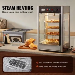 VEVOR Commercial Food Warmer Display For 14" Pizza, 4-Tier Pizza Warmer With Rotary Steam Heating, 86℉~185℉ Temperature Control And Temp Display -Aesthtic Interiors GUEST b6e89da5 54fd 4c16 9c31 c03b885a4e2b
