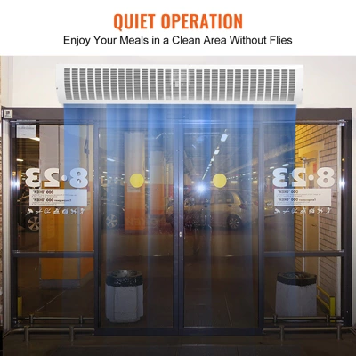 VEVOR 60" Commercial Indoor Air Curtain Super Power 2 Speeds 2100CFM, Wall Mounted Air Curtains For Doors, Indoor Over Door Fan, White 3 VEVOR 60" Commercial Indoor Air Curtain Super Power 2 Speeds 2100CFM, Wall Mounted Air Curtains For Doors, Indoor Over Door Fan, White - Image 3