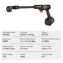 VEVOR Cordless Pressure Washer, 652-PSI 1.0 GPM Portable Power Cleaner, Handheld High-Pressure Car Washer Gun With 4.0Ah Battery, Charger, Black -Aesthtic Interiors GUEST b71e4406 8229 49dd 964c 5321060c2cc1