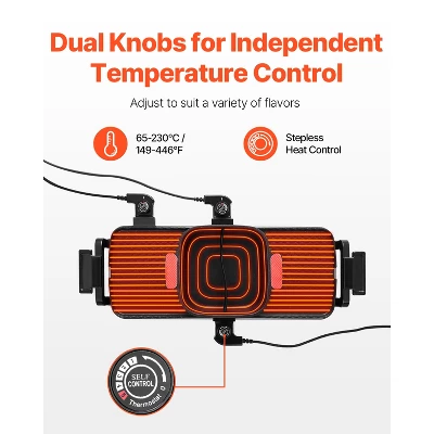 VEVOR Hot Pot with Grill, 2300W 2-in-1 Electric Smokeless Grill and Hot Pot, Removable Shabu-shabu Hotpot with Non-stick Pan, Black 4 VEVOR Hot Pot with Grill, 2300W 2-in-1 Electric Smokeless Grill and Hot Pot, Removable Shabu-shabu Hotpot with Non-stick Pan, Black - Image 4