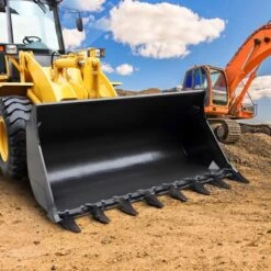 VEVOR Bucket Tooth Bar, 66'', Heavy Duty Tractor Bucket 8 Teeth Bar For Loader Tractor Skidsteer, 4560 Lbs Load-Bearing Capacity, Black