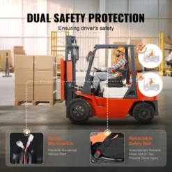 VEVOR Universal Tractor Seat Suspension, Fold Down Forklift Seat With Adjustable Angle Back, Micro Switch, Seatbelt And Armrests, Black -Aesthtic Interiors GUEST b898c853 4344 4dd2 9882 5f41d3af6ad6