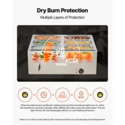 VEVOR Commercial Food Warmer, 1500W Electric Stainless Steel Steam Food Warmer With Lid, 6-Pan Fast Heating Countertop Buffet Bain Marie, Silver -Aesthtic Interiors GUEST b94879ed 7e9b 44ab ab1e 5890f05189c3