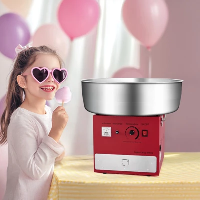 VEVOR Electric Cotton Candy Machine, 1000W Commercial Candy Floss Maker With 20.5 In Stainless Steel Bowl, Sugar Scoop, And Drawer, Red 1 VEVOR Electric Cotton Candy Machine, 1000W Commercial Candy Floss Maker With 20.5 In Stainless Steel Bowl, Sugar Scoop, And Drawer, Red