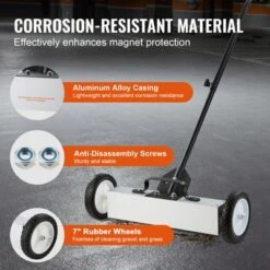 VEVOR 45Lbs Rolling Magnetic Sweeper With Wheels, Push-Type Magnetic Pick Up Sweeper, 18-inch Large Magnet Pickup Lawn Sweeper -Aesthtic Interiors GUEST b9dd8d16 218e 4b43 bb07 c6366052e365