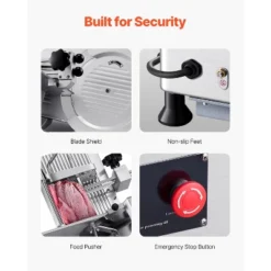 VEVOR Automatic Meat Slicer, 180W + 370W Deli Slicer With A 12 Inch Premium 65Mn Blade, 0-0.3 Inch Adjustable Thickness, Silver 13 VEVOR Automatic Meat Slicer, 180W + 370W Deli Slicer With A 12 Inch Premium 65Mn Blade, 0-0.3 Inch Adjustable Thickness, Silver -Aesthtic Interiors GUEST b9e190c6 cd13 46a3 8610 a2303e7cde8b