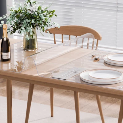 VEVOR Plastic Table Cover, 30 X 60 Inch 1.5 Mm Thick Clear Table Protector, Rectangle PVC Desk Mat, Waterproof & Easy Cleaning Desk Pad, Transparent 1 VEVOR Plastic Table Cover, 30 X 60 Inch 1.5 Mm Thick Clear Table Protector, Rectangle PVC Desk Mat, Waterproof & Easy Cleaning Desk Pad, Transparent