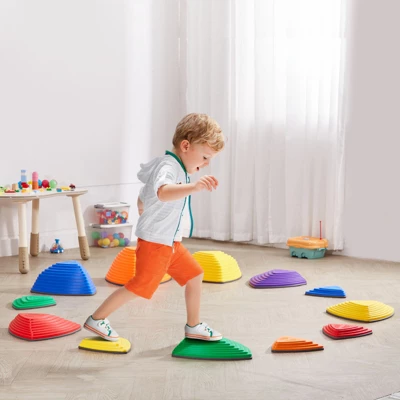 VEVOR Balance Stepping Stones For Kids, 12 PCS, Up To 220 Lbs, Non-Slip Toddlers Sensory Stepping Stones, Toys For Children Aged 3 4 5 6 7 8+ 1 VEVOR Balance Stepping Stones For Kids, 12 PCS, Up To 220 Lbs, Non-Slip Toddlers Sensory Stepping Stones, Toys For Children Aged 3 4 5 6 7 8+