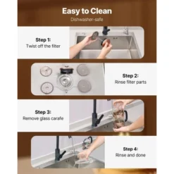 VEVOR French Press Coffee Maker, 34 Ounce 1 Liter Borosilicate Glass Coffee Press Tea Maker With Stainless Steel Filter, Copper -Aesthtic Interiors GUEST bb59dde7 fff9 411d 8553 ef216e8784d4