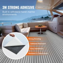 VEVOR Boat Flooring, EVA Foam Boat Decking 94.5" X 45.7", Non-Slip Self-Adhesive Flooring, 29.9 Sq.ft Marine Carpet For Boats, Yacht, Pontoon,Gray -Aesthtic Interiors GUEST bc16fc00 711a 4d5f 9990 f80c823816db