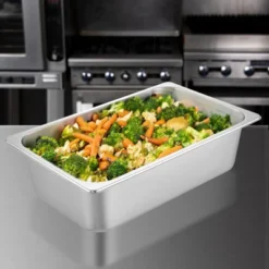 VEVOR 6 Pack Steam Table Pans 20.9 X 12.8 X 5.9 Inch Deep Steam Table Pan Full Size 20.5L Deep Food Container Stainless Steel Oven Tray, Silver