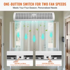 VEVOR 42" Commercial Indoor Air Curtain Super Power 2 Speeds 1350CFM, Wall Mounted Air Curtains For Doors, Indoor Over Door Fan, White -Aesthtic Interiors GUEST bd18a9c0 c094 4b0a a288 339b5856bbde