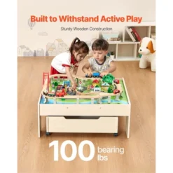 VEVOR Train Table, 100 Multicolor Pieces Wooden Kids Activity Table With Rolling Drawer, 3-in-1 Wooden Train Set For Kids Ages 3+, Multicolor 11 VEVOR Train Table, 100 Multicolor Pieces Wooden Kids Activity Table With Rolling Drawer, 3-in-1 Wooden Train Set For Kids Ages 3+, Multicolor -Aesthtic Interiors GUEST bd696767 2116 48ea 94a1 350832606488