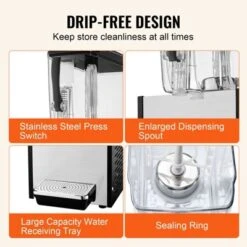 VEVOR Commercial Beverage Dispenser, 12 L / 12.7 QT Juice Dispenser, 246W 304 Stainless Steel Food Grade Ice Tea Drink Machine 12 VEVOR Commercial Beverage Dispenser, 12 L / 12.7 QT Juice Dispenser, 246W 304 Stainless Steel Food Grade Ice Tea Drink Machine -Aesthtic Interiors GUEST be0116f1 3128 4187 8d5d ad765d3e899d