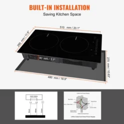 VEVOR Electric Cooktop, 2 Burners, 12'' Induction Stove Top, Built-in Magnetic Cooktop 3000W, 9 Heating Level Multifunctional Burner 13 VEVOR Electric Cooktop, 2 Burners, 12'' Induction Stove Top, Built-in Magnetic Cooktop 3000W, 9 Heating Level Multifunctional Burner -Aesthtic Interiors GUEST be2421a2 72da 4541 9d2e 400a3de924dc 1