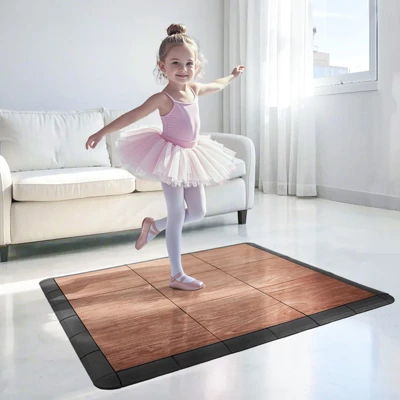 VEVOR Dance Floor Tiles, 12.4 X 12.4 In 52 Piece Interlocking Dance Flooring, Portable Dance Practice Floor With Cushioned Base 1 VEVOR Dance Floor Tiles, 12.4 X 12.4 In 52 Piece Interlocking Dance Flooring, Portable Dance Practice Floor With Cushioned Base