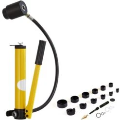 VEVOR Hydraulic Knockout Punch Kit, 10 Ton 1/2" To 2" Conduit Hole Cutter Set, KO Tool Kits With Puncher 6 Piece, Metal Sheet Driver Tools, Yellow -Aesthtic Interiors GUEST bfc4a86f 8d82 4866 b29f d272e50c3216