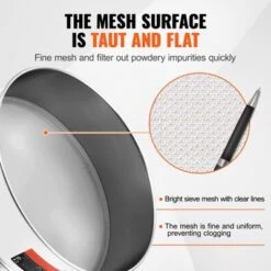 VEVOR Flour Sieve Fine Mesh, 150 Mesh Flour Sifter, 304 Stainless Steel Fine Mesh Sifter Food-grade, 12.6" Fine Mesh Strainers For Baking 11 VEVOR Flour Sieve Fine Mesh, 150 Mesh Flour Sifter, 304 Stainless Steel Fine Mesh Sifter Food-grade, 12.6" Fine Mesh Strainers For Baking -Aesthtic Interiors GUEST bffe41c2 76e6 4121 ab44 e46b69e07471